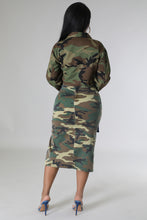 Load image into Gallery viewer, Camo &amp; Denim Top Tier Combo Skirt
